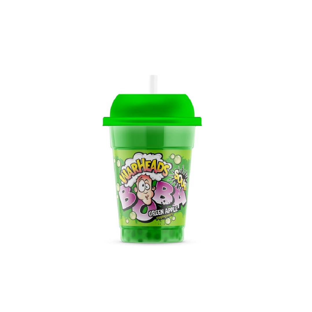Warheads Boba – Savanyú Zöld Alma ital (400 ml)