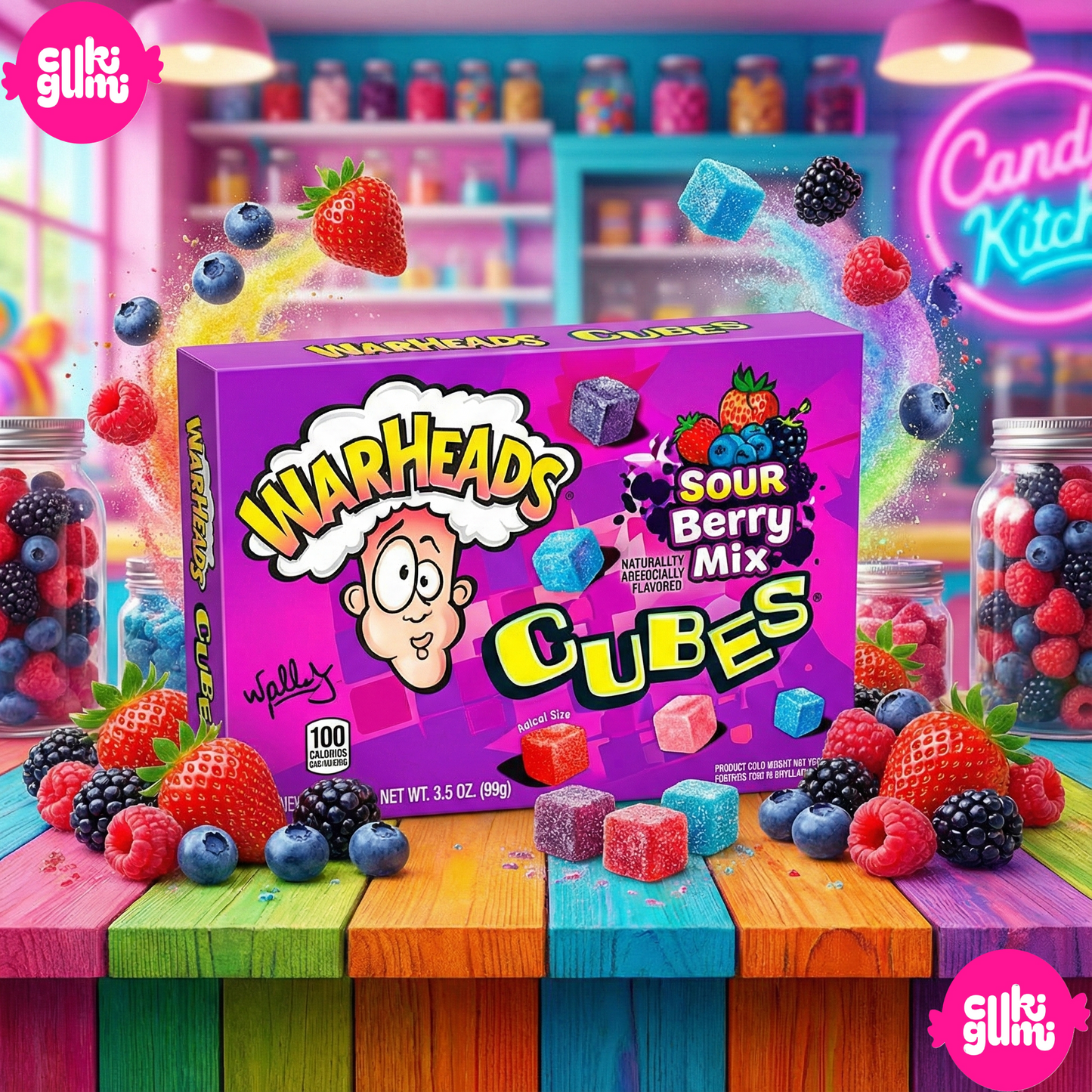 Warheads Cubes Sour Berry Mix – Extra Savanyú Gumicukor 99 g