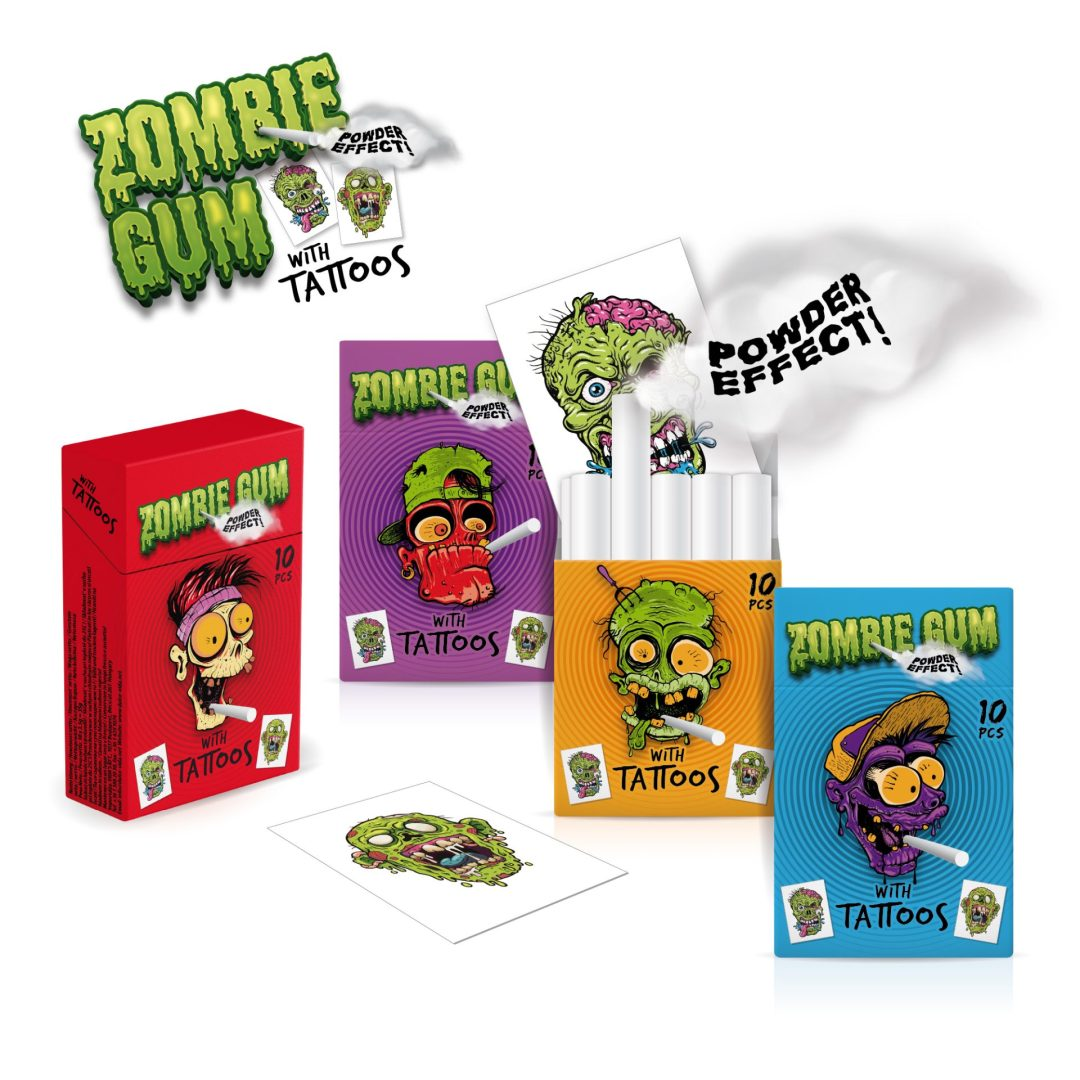 Zombis Halloween-es cigirágó