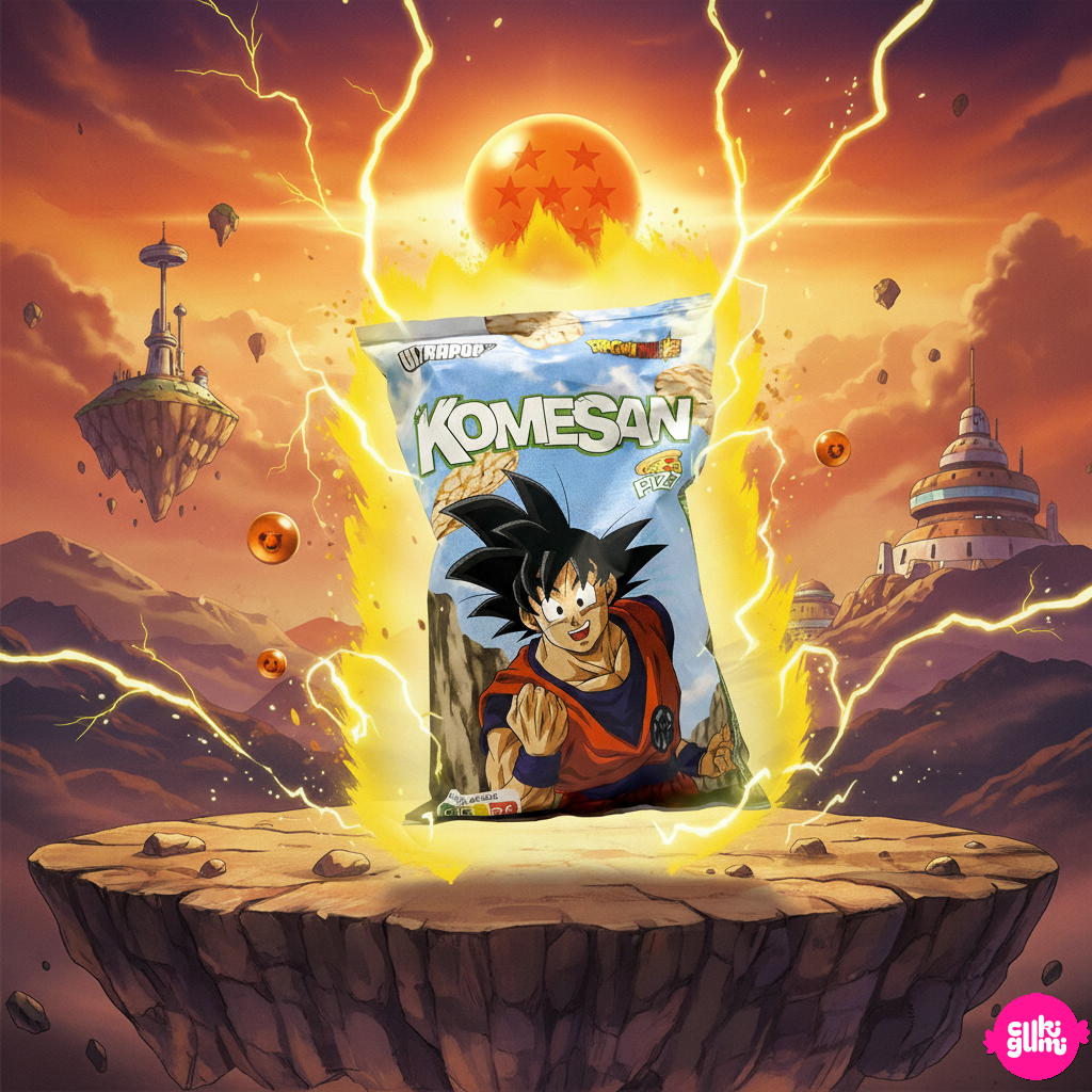 UltraPop Komesan – Pizzás Rizschips Goku Edition 60g