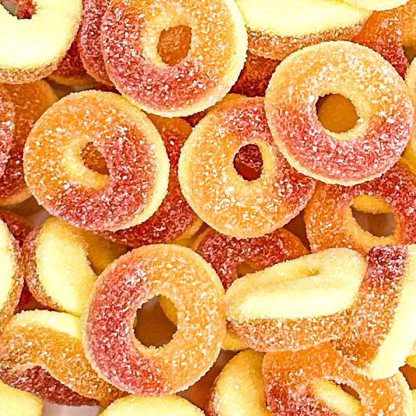 mini savanyú epres-barackos szalag gumicukor