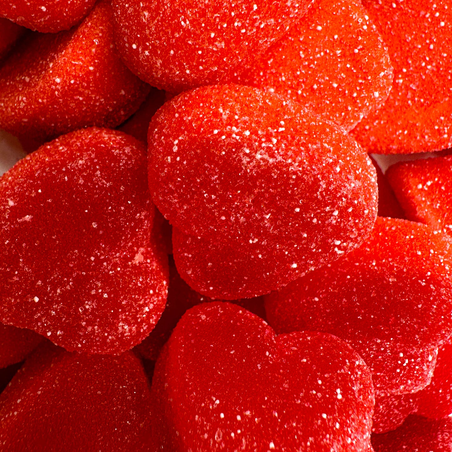 töltött epres szívek gumicukor