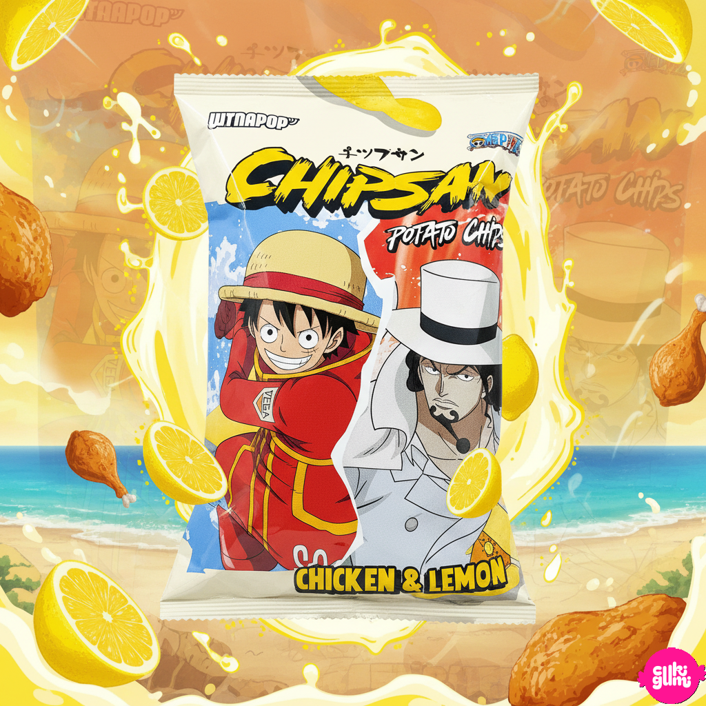Ultrapop – Chipsan – Luffy vs Lucci – Csirkés-citromos burgonyachips 110g