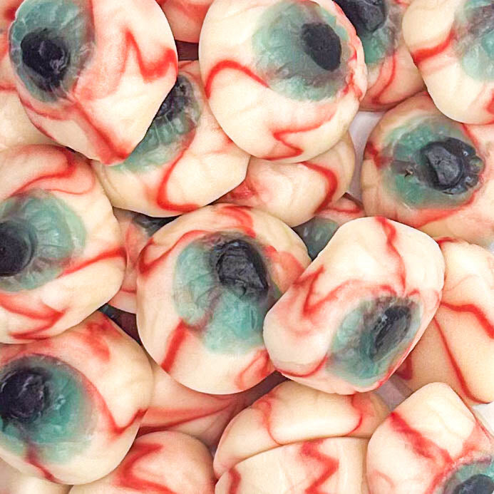 véres töltött szemek halloweeni gumicukor