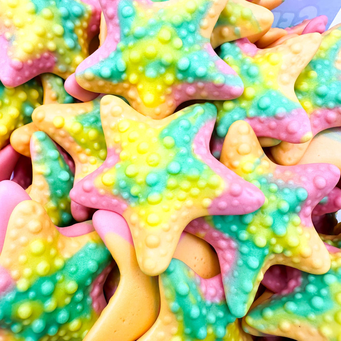 színes óriás tengeri csillag gumicukor