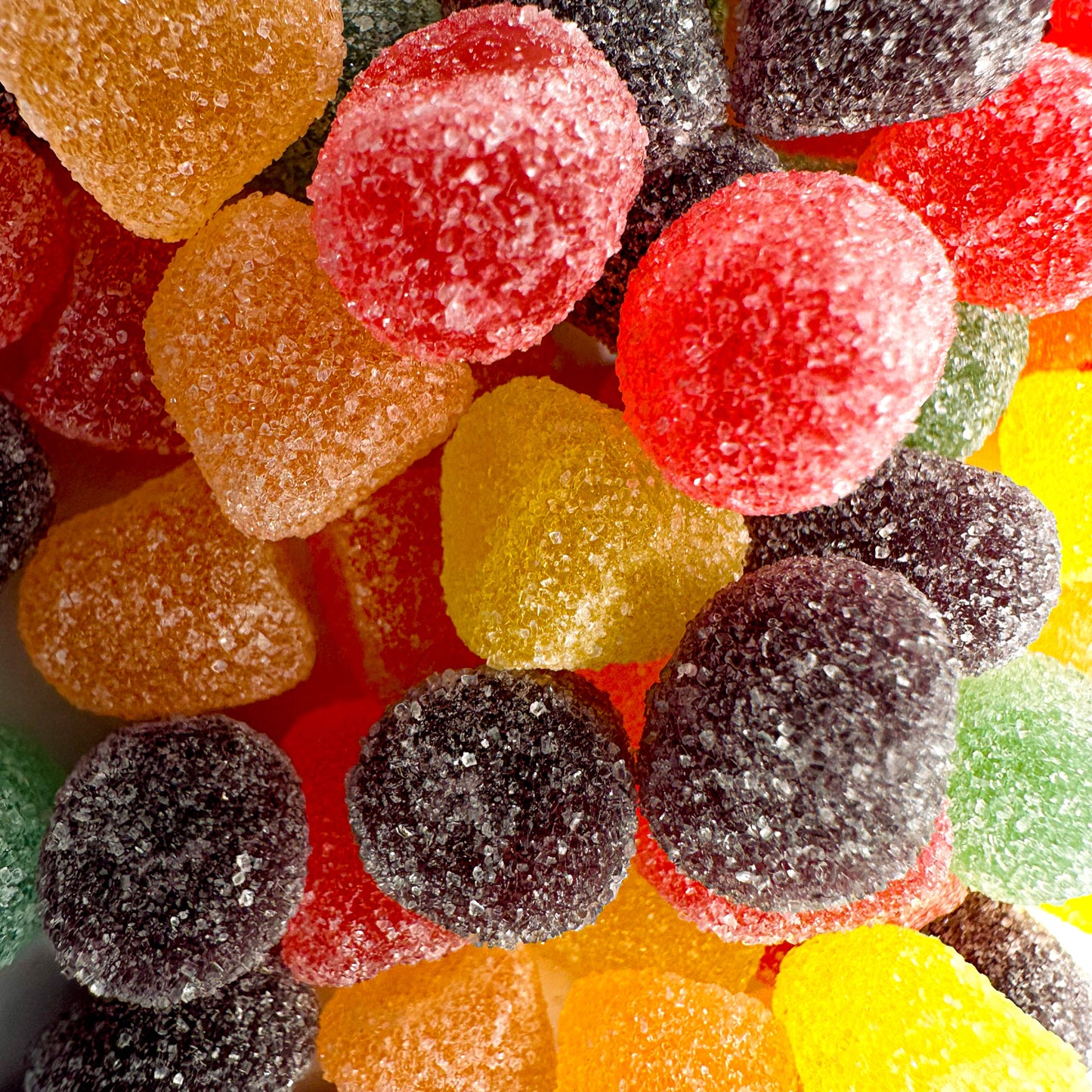 retro gyümölcsös zselés gumicukor