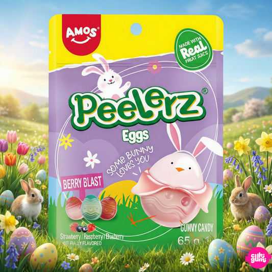 Amos Hámozható Erdei Gyümölcs Ízű Zselé Tojások 65 g