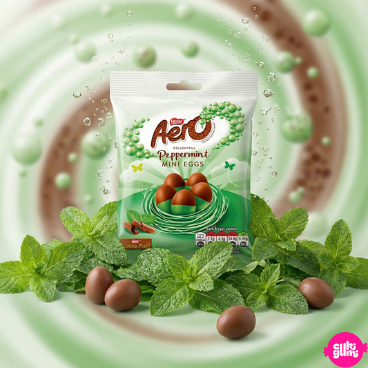 Aero Peppermint Mini Eggs – Mentolos krémmel töltött levegős csokitojások 70 g