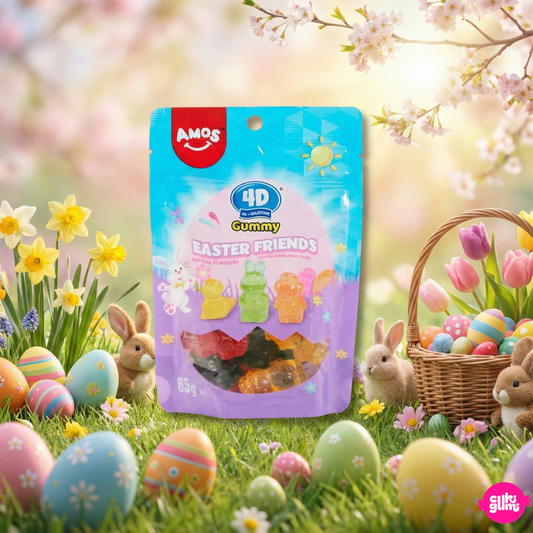 Amos 4D Gummy Easter Friends 65 g – 3D Húsvéti Barátok Zselécukor
