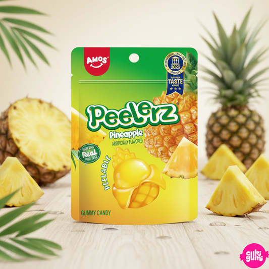 Amos Peelerz Gummy Pineapple 65 g – Hámozható ananászos gumicukor
