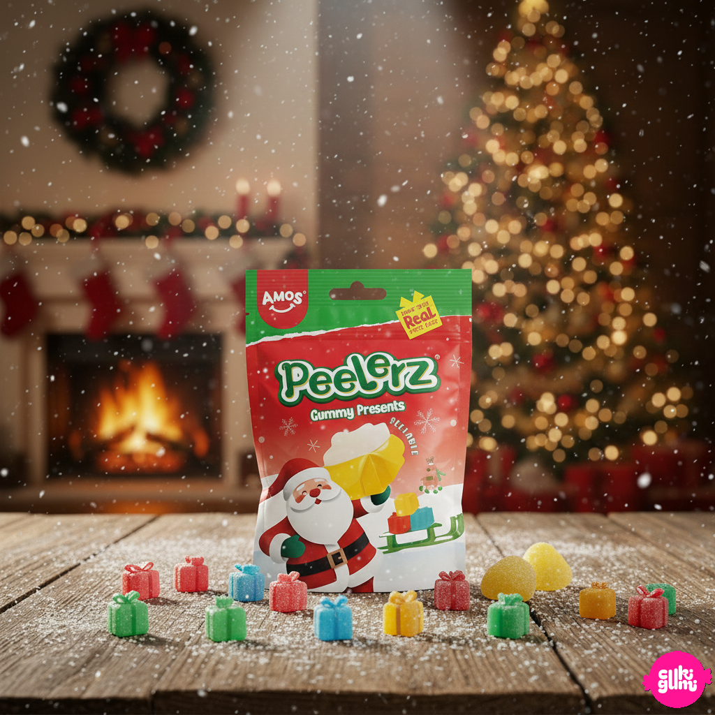 Amos Peelerz Karácsonyi Hámozható Gumicukor Ajándékdoboz 65 g