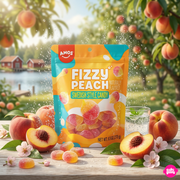 Amos Swedish Style Candy Fizzy Peach 270 g – Savanykás Barackos Gumicukor