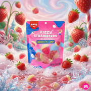 Amos Swedish Style Candy Fizzy Strawberry 270 g – Savanykás Epres Gumicukor