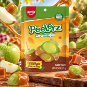 Amos Peelerz Caramel Apple 170 g - Hámozható karamellas-almás gumicukor 170 g