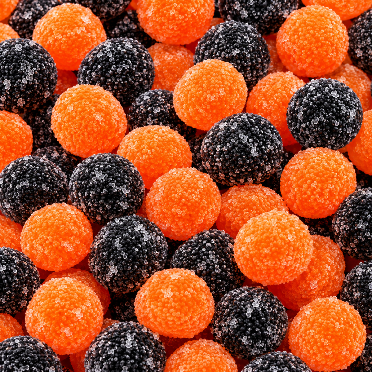 Lutti Balls Fizz Halloween – Savanyú kóla- és sárgabarackízű gumicukor golyók 100 g