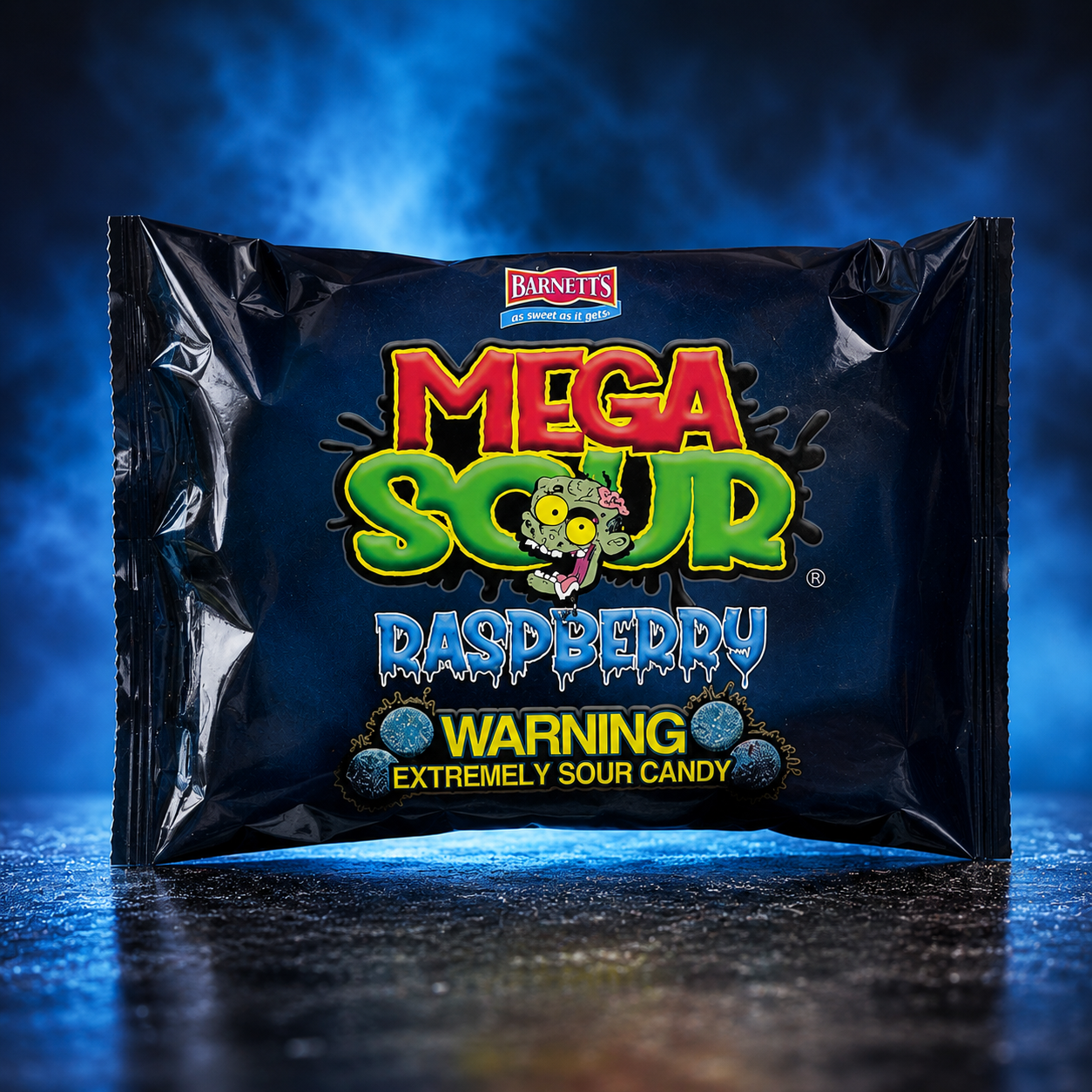 Barnetts Mega Sour Raspberry 104 g – Extrém Savanyú Málnaízű Keménycukorka