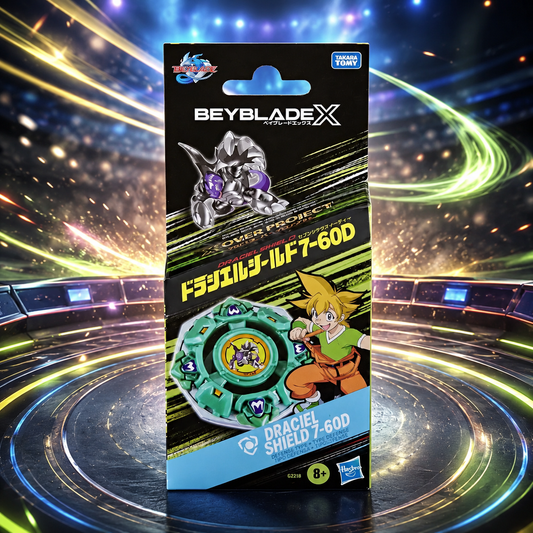 Beyblade X X-Over Project Draciel Shield 7-60D Pack Set – Kezdő Szett Kilövővel