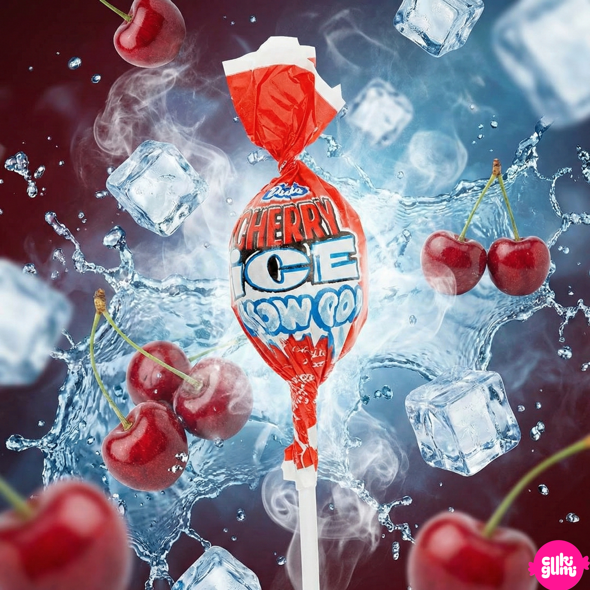 Blow Pops Cherry Ice Cherry Flavored Lollipop Chewing Gum with Center 18 g