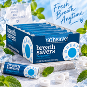 Breath Savers Peppermint – Cukormentes borsmenta ízű frissítő cukorka 21 g