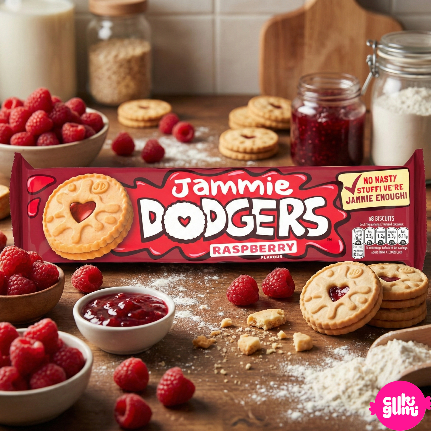 szívecskés valentin napi málnás keksz