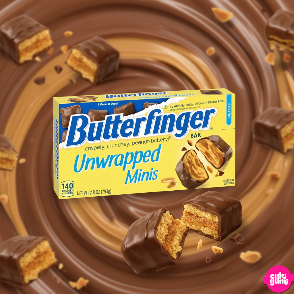 Butterfinger Unwrapped Minis – Ropogós Mogyoróvajas Csokidarabok 79g