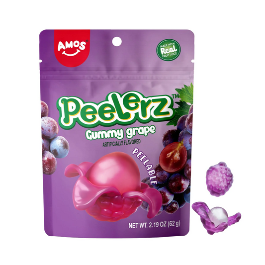 Amos Peelerz Hámozható Szőlős Gumicukor 170g