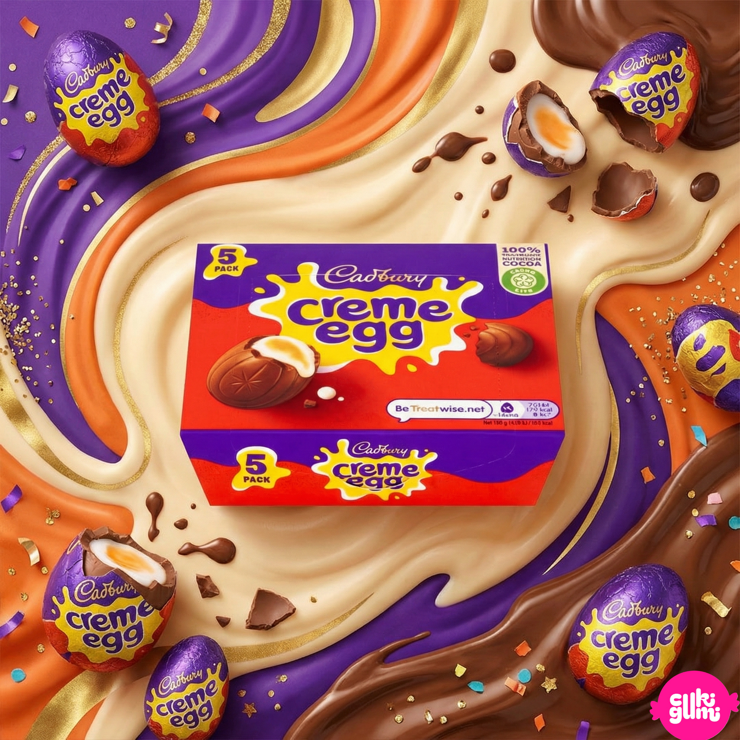 Cadbury Creme Egg 5 Pack – Tejcsokoládé tojás lágy fondant krémmel 200 g