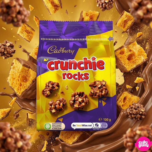 Cadbury Crunchie Rocks – Tejcsokoládés ropogós falatkák mézes karamellával 100g