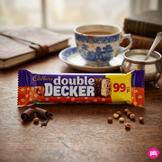 Cadbury Double Decker 54,5 g - Kétszintes ropogós gabonás és nugátos tejcsokoládé szelet