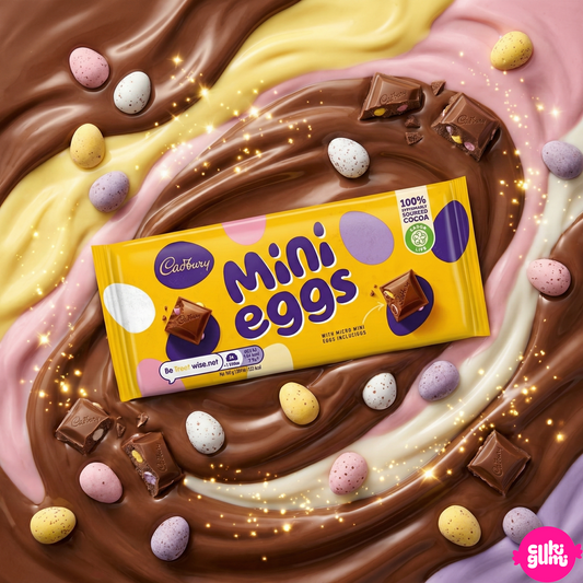 Cadbury Mini Egg Bar – Tejcsokoládé színes mini cukordrazsé tojásokkal 110 g