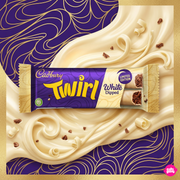 Cadbury Twirl White Dipped 43 g - Fehércsokoládéval bevont tejcsokoládé szelet