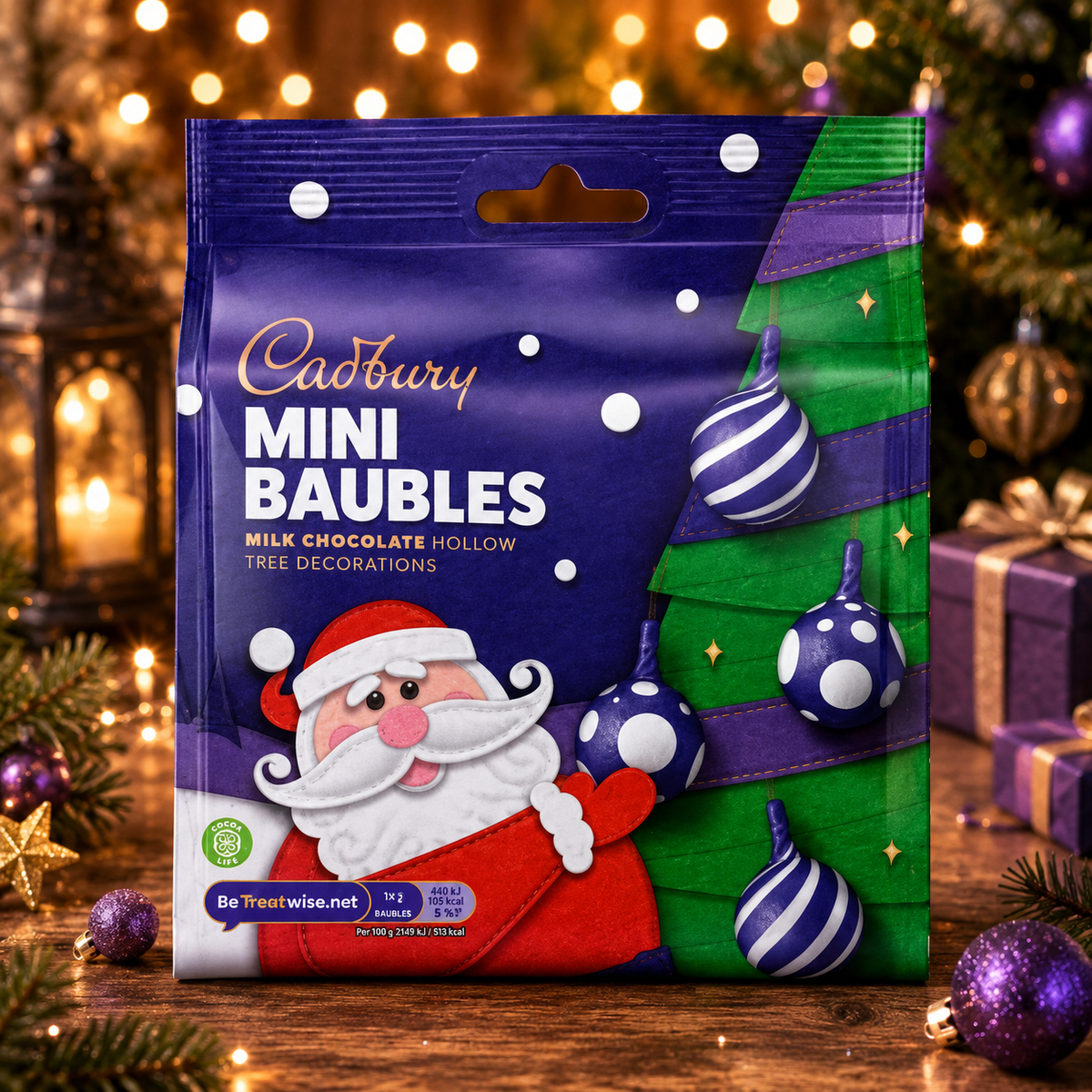 Cadbury Mini Baubles Üreges Tejcsokoládé Gömbök 72 g