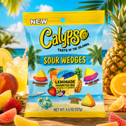 Calypso savanyú limonádé ízű zselécukorka gerezdek 127 g – Sour Wedges Lemonade