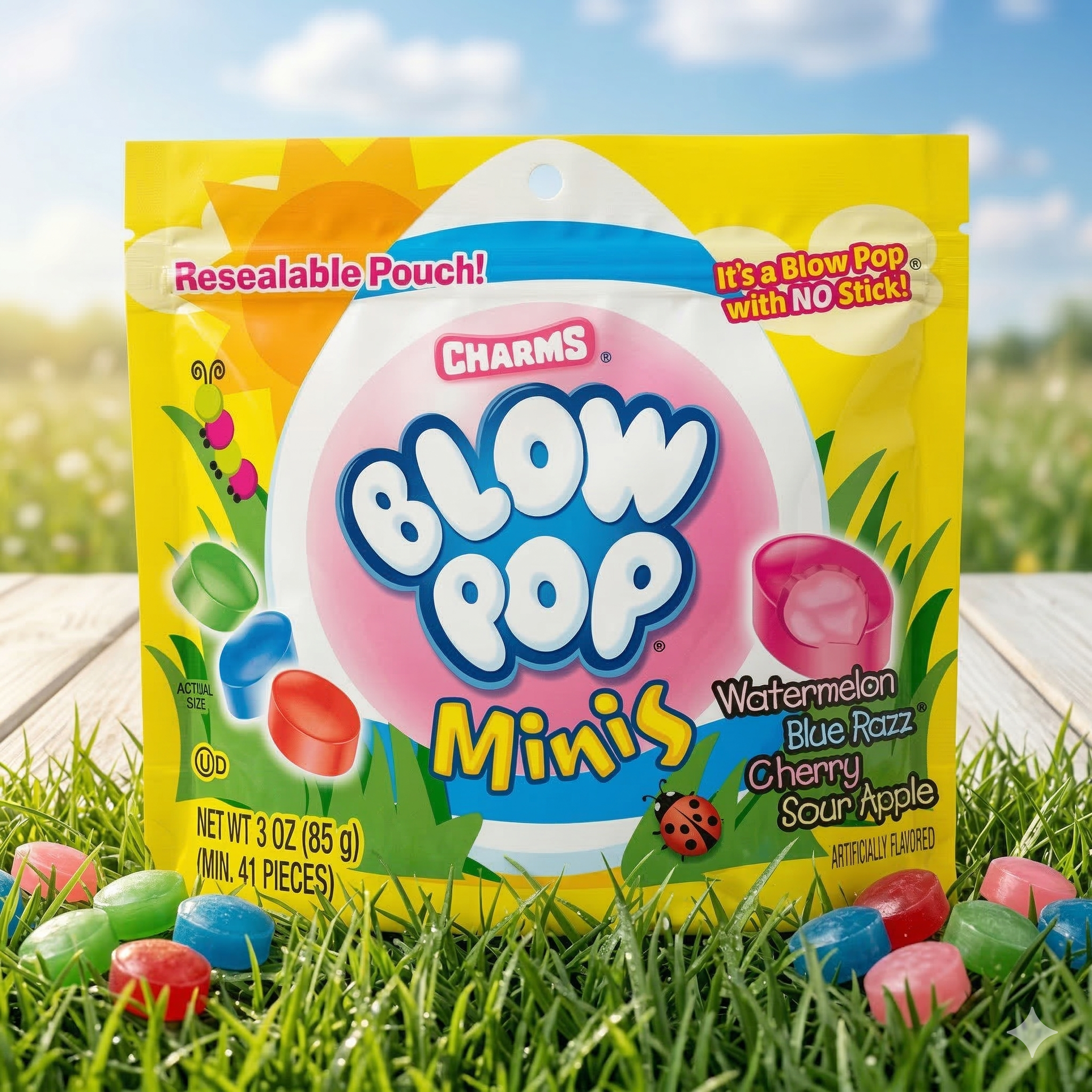 Charms Rágógumival töltött mini nyalókák 85 g