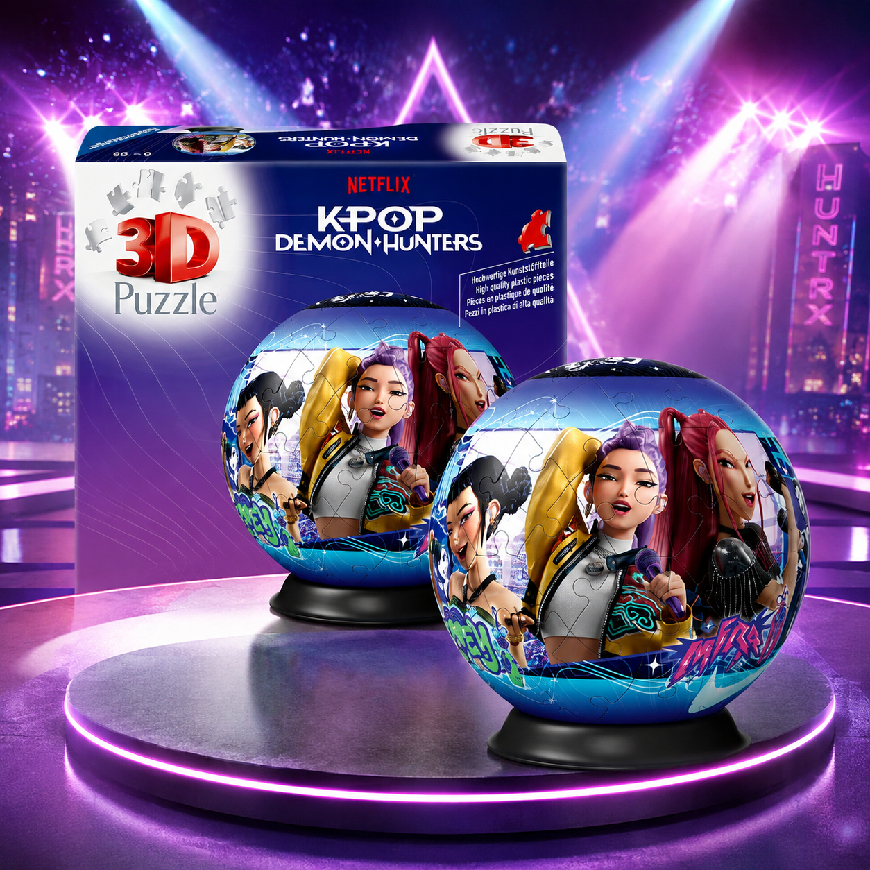 Ravensburger K-Pop Demon Hunters 3D puzzle gömb 72 db – KPop Demon Hunters Puzzle Ball 3D 72pcs