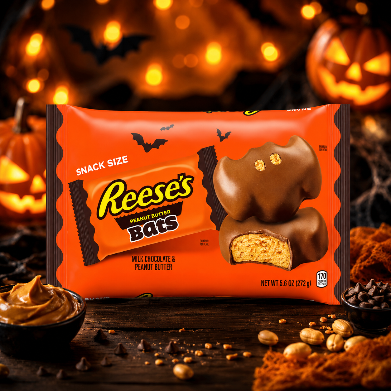 Reese's Peanut Butter Bats – Mogyoróvajas mini denevérek 272 g