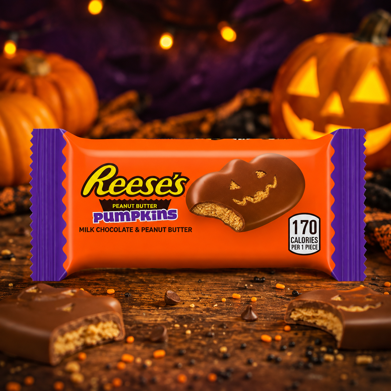 Reese’s tejcsokoladéval bevont földimogyoróvajas tök 34 g – Peanut Butter Pumpkins