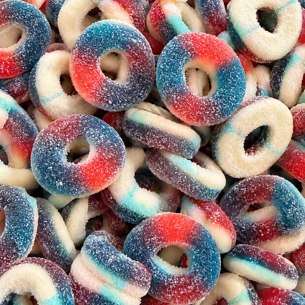 SweeTARTS Gyümölcsös-tejeszínes ízű gumicukor karikák 100g