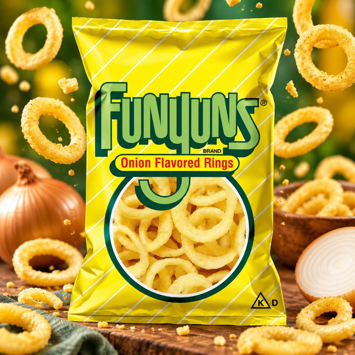 Funyuns Onion Flavored Rings 163 g - Hagymás ízű ropogós kukoricakarikák