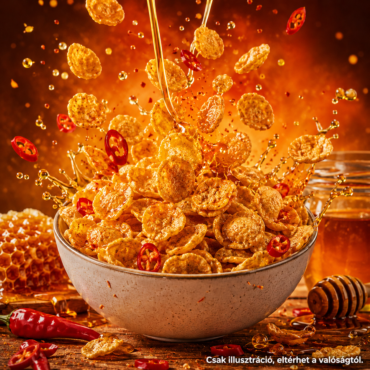 Kellogg's Crunchy Nut Hot Honey Crunchies 420 g – Mézes-Chilis Ropogós Gabonafalatok