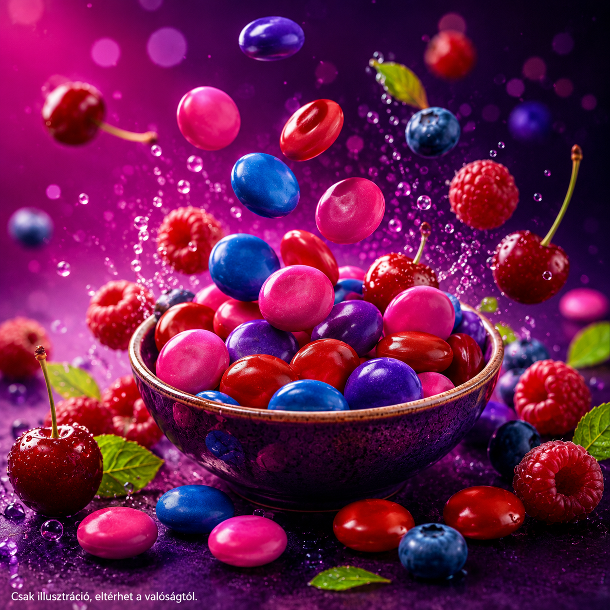 Mentos Feeling Berry Good 140 g – Málna-, Áfonya- és Cseresznyeízű Rágódrazsé