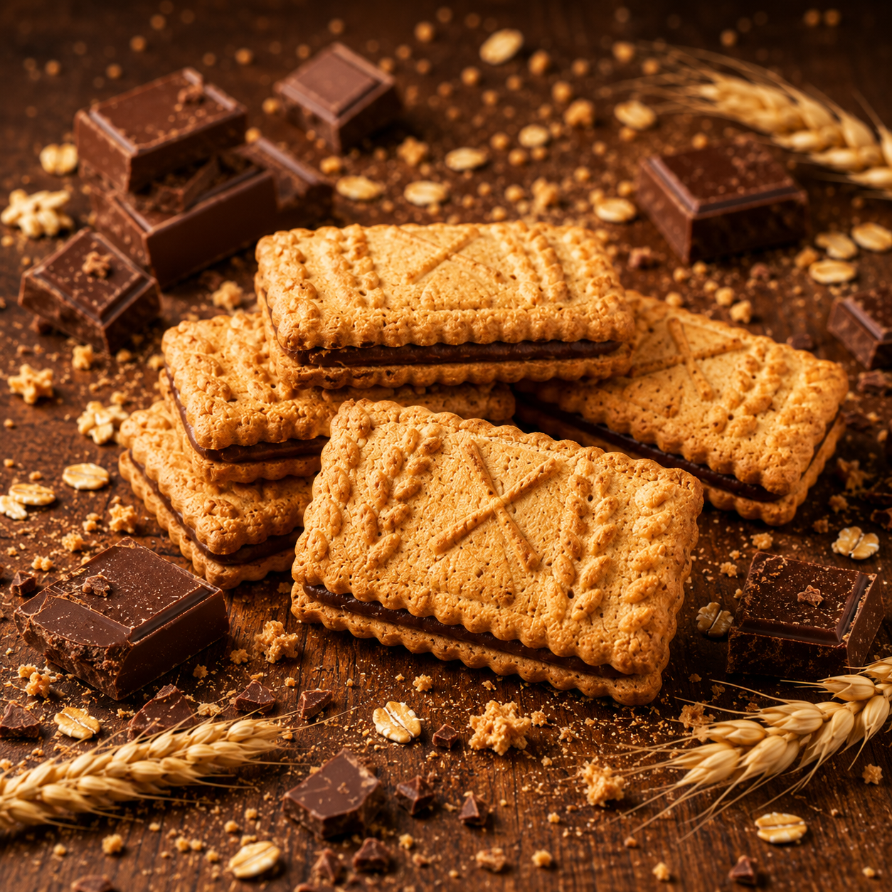 McVitie's Hobnobs Oaty Crunch Creams Chocolate 100 g – Csokoládéízű Krémmel Töltött Zabos Keksz