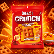 Cheez-It Crunch Kick'N Nacho Cheese 63g – Sült Kukoricasnack Cheddar Sajttal és Nacho Fűszerezéssel