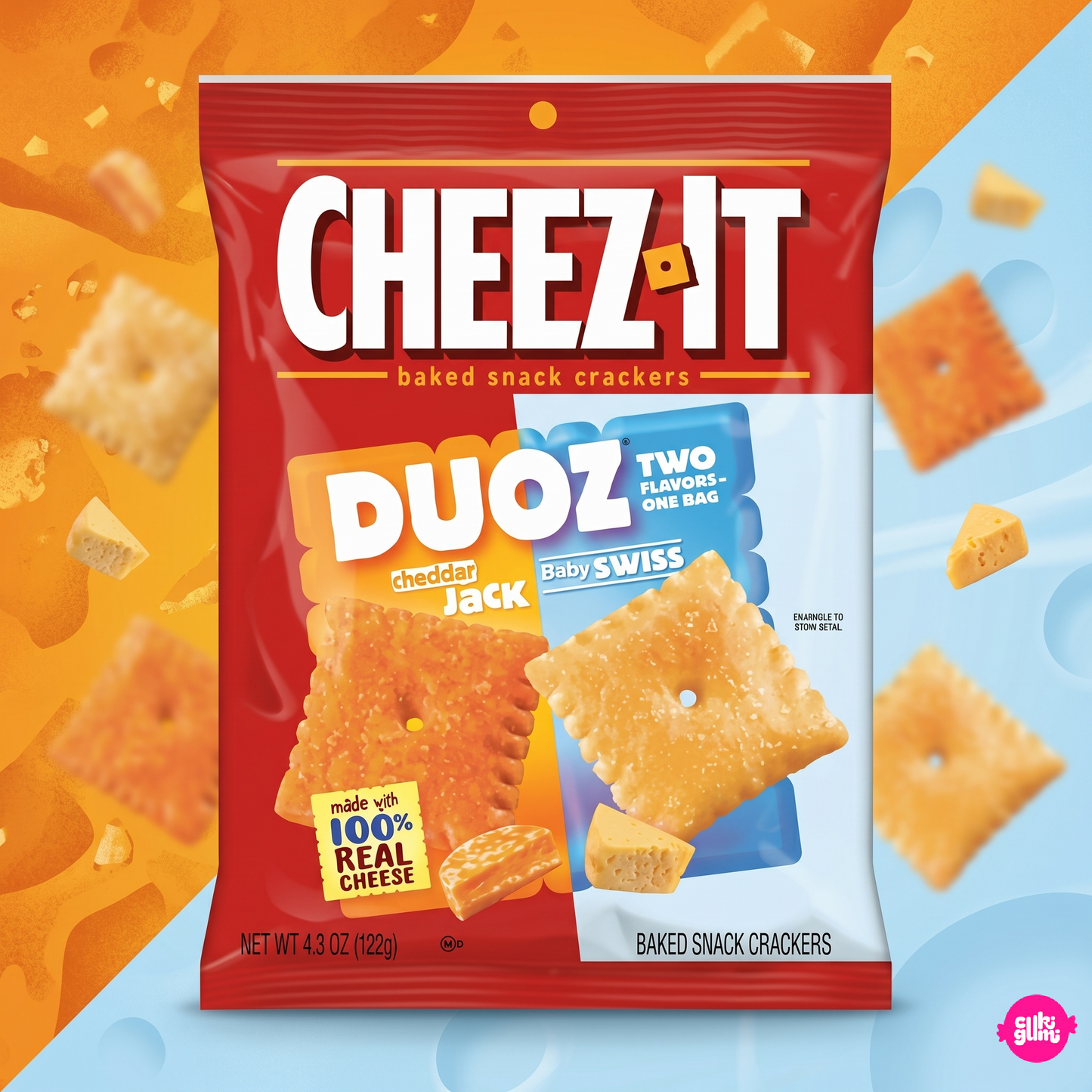 Cheez-It Duoz Cheddar Jack Baby Swiss 122 g – Sajtos Sült Snack