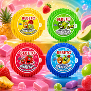 Bebeto Chewing Gum Extra Long 36g – Extra Hosszú Gyümölcsös Rágógumi Tekercs