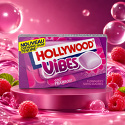 Hollywood Vibes Himbeere 21 g – Zuckerfreier Kaugummi mit Himbeergeschmack
