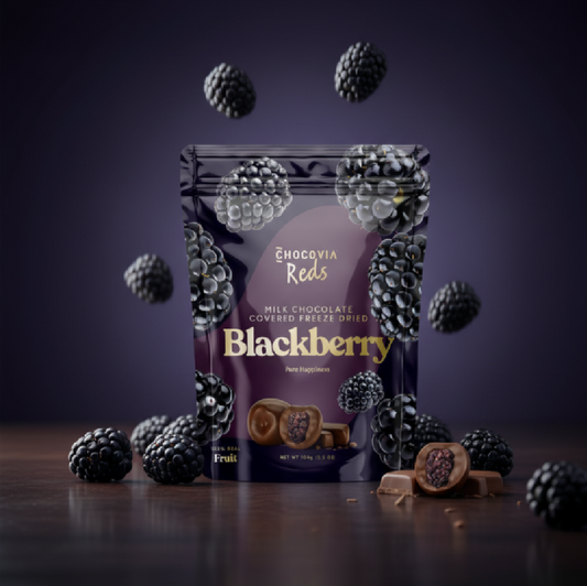 Chocovia - Reds - Liofilizált Szeder Tejcsokoládéba mártva 100g