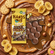 Hands Off Chunky Cookie Caramel 100 g - Karamellás kekszes banános ropogós csokoládé szelet