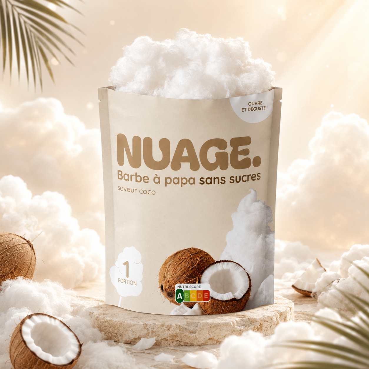Nuage Kókuszos Vattacukor 20 g – Coconut Cotton Candy