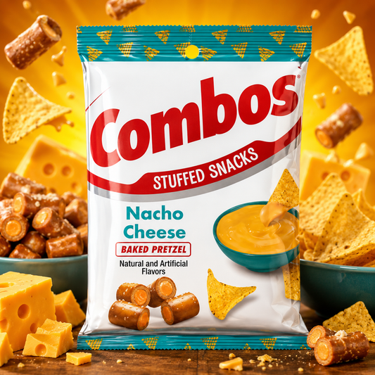 Combos Baked Pretzel Nacho Cheese 179g – Nacho Sajtos Töltött Perec